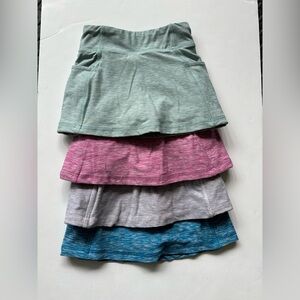 Bundle of 4 Hanna Andersson Active Made to Stretch Skorts